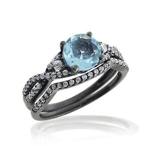 yzWG[EANZT[ ubNS[hVo[X^[OuChO14k nero finitura oro 167 kt argento sterling sposa 7mm fidanzamento gift rings