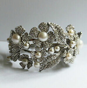 yzWG[EANZT[ og[EB\NX^p[t[JtuXbgbutler e wilson cristallo perle fiore polsino braccialetto matrimonio nuovo