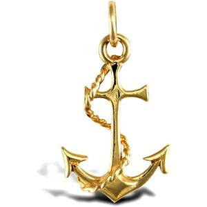 �y���������z�W���G���[�E�A�N�Z�T���[ �\���h�I�E���A�}�����s���G���e�x�����P�A���R��solido ouro amarelo 9ct pingente berloque ancora