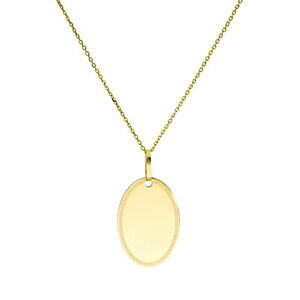 yzWG[EANZT[ S[hI[oJbg^OlbNXC`9ct oro ovale engravable taglio tag collana 16 20 pollici iniziali nome