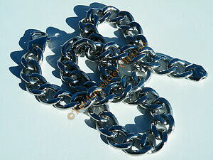 yzWG[EANZT[ `FCRA[AVGCILV_u}COGNXg[Vo[chaine collier 60 cm acier inoxydable maille gourmette extra large 16 mm argente