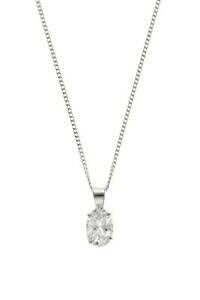 yzWG[EANZT[ zCgS[hI[oS[hWR[jy_g`F[9ct oro bianco oro ovale zirconi ciondolo e catena