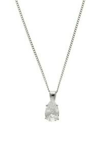 yzWG[EANZT[ WRjyy_g`F[zCgS[h9ct oro bianco oro a forma di pera zirconi ciondolo e catena