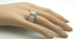 yzWG[EANZT[ Vo[X^[OWRjL[rbNdonna femminile massiccio 925 argento sterling zirconi cubici fidanzamento ring