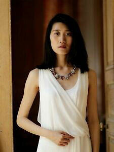 yzWG[EANZT[ RA[AxCGCx[W}Be[Wg_IWi\collier abeille aile beige marron vintage retro moderne original soiree jcr 5