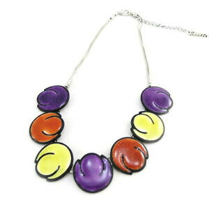 yzWG[EANZT[ v[VRA[NAgD[`[bvXoCIbgW[IWpromo 31, noa [j4509] collier createur tulipes violet jaune orange