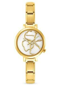 【送料無料】ジュエリー・アクセサリー ノミネートパリクラシックホワイトフラワーペンダントゴールドメッキウォッチ£nomination paris classico bianco fiore ciondolo orologio placcato oro 076021008 £ 115