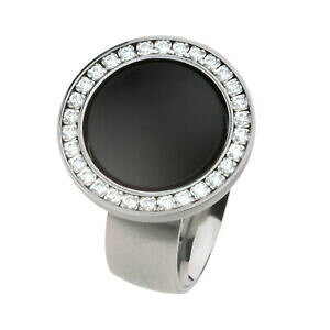 yzWG[EANZT[ OWRXeXdesign serio anello r211 wh zirconi bianchi in acciaio inox 20 mm larghezza 4862
