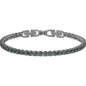 yzWG[EANZT[ XtXL[ejXfbNXuXbgejEubNNX^bracciale swarovski tennis deluxe bracelet 5504678 cristalli neri rutenio