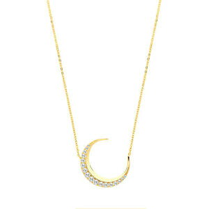 yzWG[EANZT[ T[s[Yy_gAS[hlbNX9ct vero oro collana con ciondolo mezzaluna per le donne perfetto regalo per lei surpise