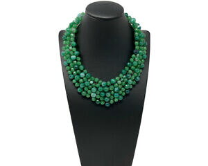 yzWG[EANZT[ t@^XeBbNO[AK^WRr[YlbNXfantastico verde agata perline girocollo collana grande handmade regalo da donna