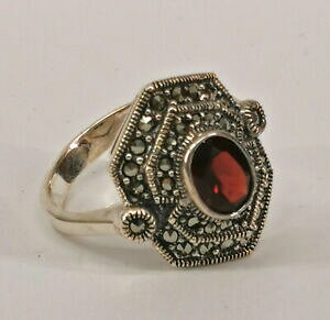 �y���������z�W���G���[�E�A�N�Z�T���[ �V���o�[�O���i�g�}���J�[�V�b�g�����O���B���e�[�W9927865 925er argento granatmarkasitring gr56 vintage