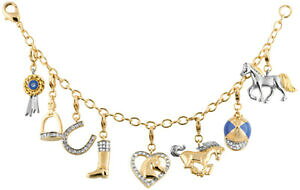 yzWG[EANZT[ S[hbLuXbgm[}NX^gold plated equestre bracciale con cristalli ari d norman