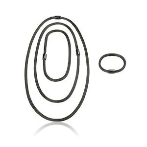 yzWG[EANZT[ Xl[N\tguXbglbNXxgubNX`[ snake soft tj2842 collana bracciale cintura donna acciaio nero trasformabile