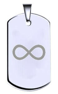 yzWG[EANZT[ X^[OVo[eLXg^Olove infinito in argento sterling inciso nome testo army dog tag