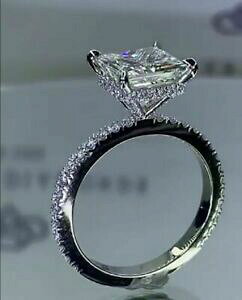 yzWG[EANZT[ tH[Go[uAgCbTjeJbgvZXOzCgS[h258ct forever brillante moissanite taglio princess anello 14k oro bianco sopra