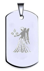 �y���������z�W���G���[�E�A�N�Z�T���[ �V���o�[�X�^�[�����O�e�L�X�g�^�Ovirgo argento sterling inciso nome testo army dog tag