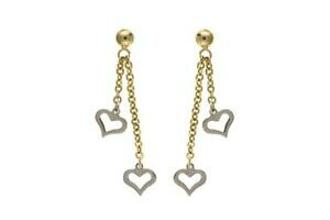 yzWG[EANZT[ S[hJ[hbvn[gCO9ct oro 2 colore orecchini cuore a goccia