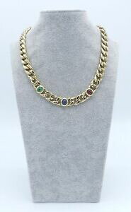 yzWG[EANZT[ `F[`F[S[fWG[`F[t@uV^Cs0228 bella vistosi catena catena da donna dorato bigiotteria con 3 farbsteinen