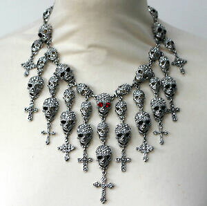 �y���������z�W���G���[�E�A�N�Z�T���[ �o�g���[�E�B���\���V���o�[�N���X�^���X�J���V�����[�N���X�h���b�v�l�b�N���Xbutler e wilson argento cristallo teschio doccia croce goccia collana nuovo