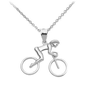 yzWG[EANZT[ S[hzCgE[}TCNXglbNXy_gdelicato 14k oro bianco donna ciclista collana con ciondolo