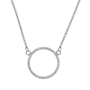 【送料無料】ジュエリー・アクセサリー サークルオブラブネックレスホワイトゴールド050 ctw circle of love collana in 14k oro bianco 17cm
