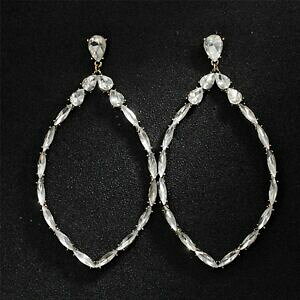 yzWG[EANZT[ COS[fp[pFzCgNX^orecchini dorato enorme pera geometrico pave cristallo bianco xx31