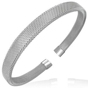 【送料無料】ジュエリー・アクセサリー ゼンセメンズスチールメッシュブレスレットzense bracciale elastico in maglia dacciaio da uomo zb0013