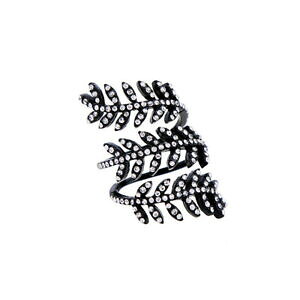 �y���������z�W���G���[�E�A�N�Z�T���[ �u���b�N�V���o�[�����O�A�[���f�R�`�[���V�[�g���g�����[�Xanello argentato nero arte deco tre foglio cesellato pizzo retro t53 s7 z3