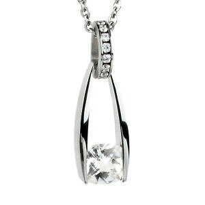 【送料無料】ジュエリー・アクセサリー デザインステンレスペンダントアンホワイトトパーズdesign serio ciondolo in acciaio inox an499twh bianco topaz