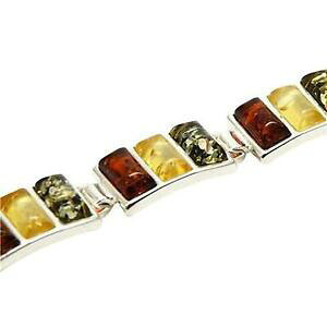 yzWG[EANZT[ IrARNVVo[X^[OgR[Ao[W[W[uXbgthe olivia collection argento sterling tricolore maglie ambra bracciale