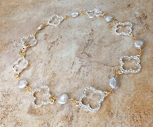yzWG[EANZT[ uXbgp[lbNXi`RCuChXgXN[o[N[o[N[o[bracciale eo collana perle moneta naturale sposa strass quadrifogl