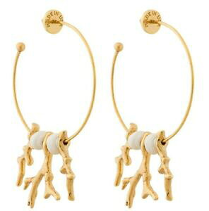 yzWG[EANZT[ IXJ[f^R[zCgu`COS[hT[Nnuova oscar de la renta verniciato bianco corallo branch orecchini oro cerchio