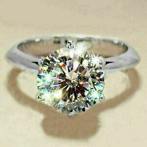 【送料無料】ジュエリー・アクセサリー モイッサニテロンリーエンゲージリングホワイトゴールドラウンドカット200ct moissanite fidanzamento solitario anello 14k oro bianco fn taglio rotondo