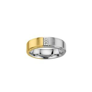 yzWG[EANZT[ thVbvOuAgS[fXeXX`[anello dellamicizia acciaio inox dorato brillante 0,03ct wsi 6mm bfre9116