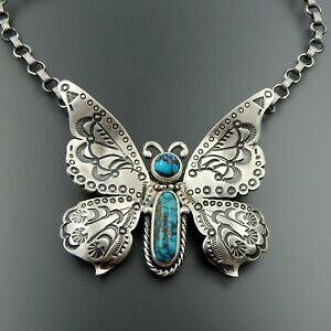 �y���������z�W���G���[�E�A�N�Z�T���[ �n���h�^�[�R�C�Y�V���o�[�X�^���v�s���y���_���g���[�X�R���{a mano 925 argento turchese con timbro farfalla pin ciondolo quadri pizzo combo