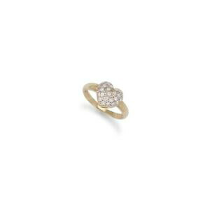 yzWG[EANZT[ On[gL[rbNWRS[h9ct oro zircone cubico a cuore per anello