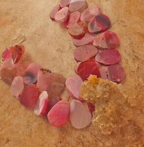 yzWG[EANZT[ [UAK^OfWF}lbNXrbOnj[NH[chTWIfy_grosa agata grande gemma collana grande miele quarzo drusa geode ciondolo xl