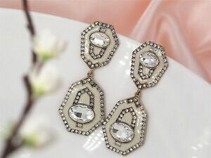 yzWG[EANZT[ S[hS[hp[`ICOhbvx[WA[fRgorecchini a perno dorato grandi goccia smalto beige arte deco retro xx 11