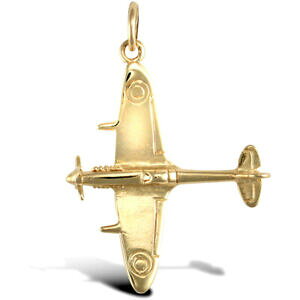 �y���������z�W���G���[�E�A�N�Z�T���[ �\���h�I�E���A�}�����s���G���e�x���P�A���B�A���X�s�b�g�t�@�C�Asolido ouro amarelo 9ct pingente berloque aviao spitfire