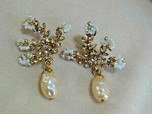 yzWG[EANZT[ Be[WCOyXXL[CXg[AeB[NWG[rW[A[k[{[orecchini vintage perleswarosky strass bigiotteria ant