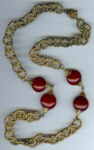 yzWG[EANZT[ ~AnXPbhA[gOXS[hJ[[vW[WlbNXlungo miriam haskell rosso arte vetro color oro corda maglie collana