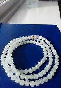 【送料無料】ジュエリー・アクセサリー ナチュラルグレードアイシーホワイトジェイドジェイドリナネックレスセンチcertified natural grado a icy bianco jadeite giada perlina collana 72 cm di lunghezza