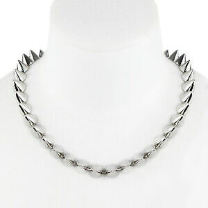 �y���������z�W���G���[�E�A�N�Z�T���[ �G�f�B�{���S�V���o�[�g�[�����^���R�[���R�[���l�b�N���X�`���[�J�[�X�p�C�Neddie borgo dargento tono metallo cono conico collana girocollo spike