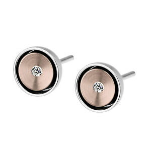 yzWG[EANZT[ GXgfUCCOuAgX`[S[hvOernstes design orecchini e497 acciaio brillante 0,016 ct oro 585 spina 7 mm