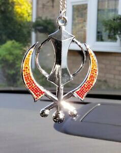 yzWG[EANZT[ VJEV[NpWuVo[bLJ_~[J[y_gnObhsingh kaur sikh punjabi argento placcato khanda ciondolo auto posteriore specchio d