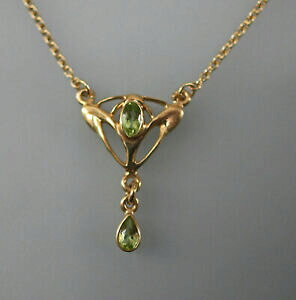yzWG[EANZT[ Vo[S[hbLlbNXA[k[{[yhg9906034ds 925er argento placcato oro collana in stile art nouveau peridoto