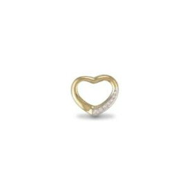 【送料無料】ジュエリー・アクセサリー ホワイトゴールドジルコニハートペンダント9ct oro bianco zirconi ciondolo a cuore