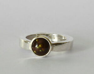 yzWG[EANZT[ nhChVo[OIp[VGeAK^TCYfabbricato a mano 925935 argento anello con opalisiertem agata dimensioni 53 16,5 mm