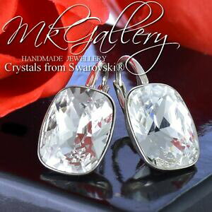 yzWG[EANZT[ XtXL[NX^Vo[CORNX^NA925 orecchini argento cristalli di swarovski R 14mm rettangolocrystal clear
